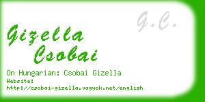 gizella csobai business card